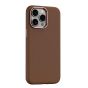 TRUSMI iPhone 14 PU Leather Magnetic Phone Case Brown