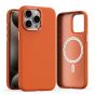 TRUSMI iPhone 14 PU Leather Magnetic Phone Case Orange