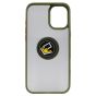 Brilliance LUX iPhone 16 Hybrid Shell Anti-shock Ring Kickstand TPU Matte Case Green