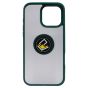 Brilliance LUX iPhone 16 Pro Max Hybrid Shell Anti-shock Ring Kickstand TPU Matte Case Dark Green