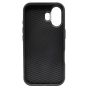 Brilliance LUX iPhone 16 Luxury Vegan Soft Premium PU Leather with Metal Camera Case Black