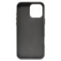 Brilliance LUX iPhone 16 Pro Luxury Vegan Soft Premium PU Leather with Metal Camera Case Grey