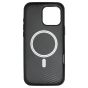 Brilliance LUX iPhone 16 Pro Luxury Vegan Soft Premium PU Leather Magnetic Cover with Metal Camera Case Black