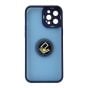 Brilliance LUX For iPhone 14 3D Electroplating with camera protector and Ringstand Case Blue