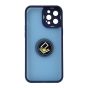 Brilliance LUX For iPhone 13 Pro Max 3D Electroplating with camera protector and Ringstand Case Blue
