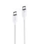 TRUSMI 60W Type C To Type C Braided Charging Cable White 1M