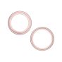 iPhone 15 / 15 Plus Back Camera Lens With Bracket & Bezel (2 Piece Set) (Premium) (Pink)