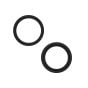 iPhone 15 / 15 Plus Back Camera Bezel Ring (Black) - 2 Piece Set
