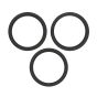 iPhone 15 Pro Back Camera Lens With Bracket & Bezel (3 Piece Set) (Premium) (Black Titanium)