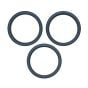 iPhone 15 Pro Back Camera Lens With Bracket & Bezel (3 Piece Set) (Premium) (Blue Titanium)