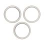 iPhone 15 Pro Back Camera Lens With Bracket & Bezel (3 Piece Set) (Premium) (White Titanium)