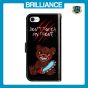 Brilliance LUX iPhone 6/7/8 Flip PU Leather Wallet 3D Print Bear with Wrist Strap Case