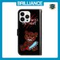 Brilliance LUX iPhone 13 Pro Max Flip PU Leather Wallet 3D Print Bear with Wrist Strap Case