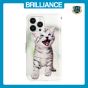 Brilliance LUX iPhone 13 Pro Max Flip PU Leather Wallet 3D Print Cat with Wrist Strap Case