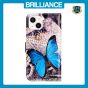 Brilliance LUX iPhone 14 Plus Flip PU Leather Wallet 3D Print Butterfly with Wrist Strap Case
