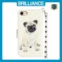 Brilliance LUX iPhone 6/7/8 Flip PU Leatherr Wallet 3D Print Dog with Wrist Strap Case