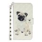 Brilliance LUX iPhone XR Flip PU Leather Wallet 3D Print Dog with Wrist Strap Case