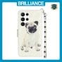 Brilliance LUX Samsung S24 Ultra Flip PU Leather Wallet 3D Print Dog with Wrist Strap Case