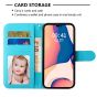 Brilliance LUX iPhone 15 Pro Max Flip PU Leather Wallet 3D Print Butterfly with Wrist Strap Case Blue