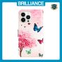 Brilliance LUX iPhone 13 Pro Max Flip PU Leather Wallet 3D Print Cartoon Butterfly Flower with Wrist Strap Case