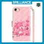 Brilliance LUX iPhone 6/7/8 Flip PU Leather Wallet 3D Print Pink Bear with Wrist Strap Case