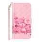 Brilliance LUX iPhone 11 Flip PU Leather Wallet 3D Print Pink Bear with Wrist Strap Case