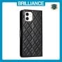 Brilliance LUX iPhone 11 Flip PU Leather Wallet 3D Print Rhombus Case Black