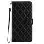 Brilliance LUX iPhone 15 Flip PU Leather Wallet 3D Print Rhombus Case Black