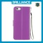 Brilliance LUX iPhone 6/7/8 Flip PU Leather Wallet Classic Card Pockets with Wrist Strap Case Purple