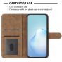 Brilliance LUX iPhone 15 Plus Flip PU Leather Wallet ShockProof Imprinted Cowhide Texture with Wrist Strap Case Black