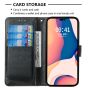 Brilliance LUX iPhone 15 Flip PU Leather Wallet Classic Card Pockets with Wrist Strap Case Black