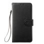 Brilliance LUX iPhone 15 Pro Max Flip PU Leather Wallet Classic Card Pockets with Wrist Strap Case Black