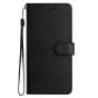 Brilliance LUX iPhone 14 Flip PU Leather Wallet Silk Print Card Pockets with Wrist Strap Case Black