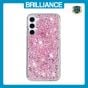 Brilliance LUX Samsung S23 Plus Big Hole TPU Star Glitter Crystal Clear Case Pink
