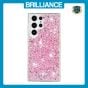 Brilliance LUX Samsung S23 Ultra Big Hole TPU Star Glitter Crystal Clear Case Pink