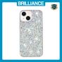Brilliance LUX iPhone 13 Big Hole TPU Star Glitter Crystal Clear Case White