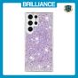 Brilliance LUX Samsung S23 Ultra Big Hole TPU Star Glitter Crystal Clear Case Purple