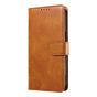 Brilliance LUX iPhone 15 Pro Book Flip Soft PU Leather Wallet with Card Pockets Case Light Brown