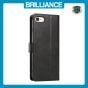 Brilliance LUX iPhone 6/7/8 Book Flip Soft PU Leather Wallet with Card Pockets Case Black