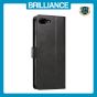 Brilliance LUX iPhone 6P/7P/8P Book Flip Soft PU Leather Wallet with Card Pockets Case Black