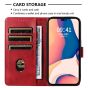 Brilliance LUX iPhone 14 Pro Max Book Flip Soft PU Leather Wallet with Card Pockets Case Red