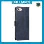 Brilliance LUX iPhone 6/7/8 Book Flip Soft PU Leather Wallet with Card Pockets Case Blue