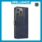 Brilliance LUX iPhone 12 Pro Max Book Flip Soft PU Leather Wallet with Card Pockets Case Blue