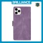 Brilliance LUX iPhone 13 Pro Flip Premium PU Leather Wallet Business Style with Card Pockets Case Purple