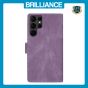 Brilliance LUX Samsung S24 Ultra Flip Premium PU Leather Wallet Business Style with Card Pockets Case Purple