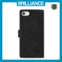Brilliance LUX iPhone 6/7/8 Flip Premium PU Leather Wallet Business Style with Card Pockets Case Black