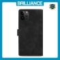 Brilliance LUX iPhone 12 Pro Flip Premium PU Leather Wallet Business Style with Card Pockets Case Black