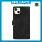 Brilliance LUX iPhone 13 Flip Premium PU Leather Wallet Business Style with Card Pockets Case Black