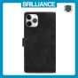 Brilliance LUX iPhone 14 Pro Max Flip Premium PU Leather Wallet Business Style with Card Pockets Case Black