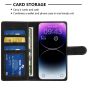 Brilliance LUX iPhone 15 Pro Max Flip Premium PU Leather Wallet Business Style with Card Pockets Case Black